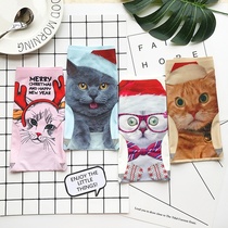 (4 strips of fine clothing) Christmas cat sexy tibutt student cute teenage girl a piece of ice silk unscratched underwear