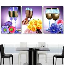 Diamond painting restaurant wine glass triplet diamond cross stitch sticking diamond living room romantic dining room bedroom diamond embroidered diamond
