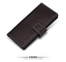 Card Bag Mens wallet mens long leather large capacity wallet cow wallet European and American mobile phone tide ticket holder bag