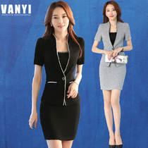 Fashion new spring and summer professional wear womens suit suit slim casual dress short sleeve jacket small suit
