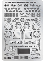 BEEMAX 1 24 BMW M3 E30 TOUR DE CORSE 89 SPECIAL ETCHING SHEET E24016