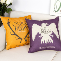 Ice and Fire Song Powers Game Beauty Cotton Hemp pillowcase couch cushions leaning on the bag Office Nap Pillow