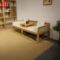 Old elm solid wood paint-free Arhat bed Modern Chinese single bed Sofa Tatami teahouse clubhouse custom furniture