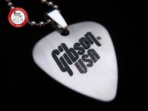 PICKLACE Titanium Steel Metal Music Guitar Plsheet Necklace GIBSON USA American Silver