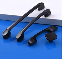 Kitchen Cabinet Door American Black Handle Wardrobe Cabinet Modern Minima Pull Button Hardware Drawer Handle Fields Garden Home