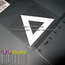 TUTU TUTU Car Sticker-Hollow Triangle Safety Warning Sticker-White Red-Reflective Sticker Decal Sticker