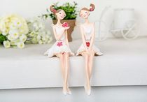 Creative Flowers Fairy Resin Handiwork Home Ornament Swing Piece Birthday Gift Wedding wedding with two sets