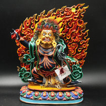 Tibetan Buddhism Nepal hand-made copper painted Buddha statue Vajra Bodhisattva Buddha statue one foot