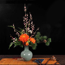 Clearance discount Chinese floral art Plum orchid bamboo chrysanthemum simulation flower set Living room table flowers Green plant potted flower arrangement decoration