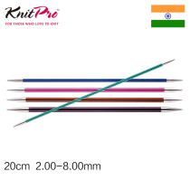 KnitPro Zing 20cm double straight pin imported colorful aluminum rod needle straight needle knitting tool DIY