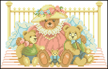 Cross stitch electronic drawing 1994 cartoon bear 77 animal 113W * 72H21 color XSD source file