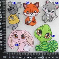 Heart embroidery YD03 cartoon mouse Fox dinosaur rabbit embroidery adhesive cloth sticker ironing patch