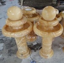 Jade feng shui ball turning Zhaicai egg garden fountain pool water landscape foyer fortune ball