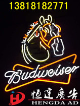 Budweiser Neon Budweiser Beer Neon Hangtag Bar Neon Hangtag Sign Luminous Word