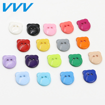 Color resin candy color Panda head cartoon DIY buttons Childrens clothes Shirt buttons Sweater decorative buttons