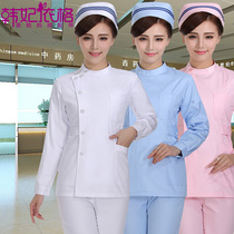 Han Fei Yge nurse uniform male and female dental doctor split suit ICU blue long sleeve winter dental overalls