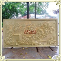 Sandstone fountain sculpture sandstone relief hotel clubhouse hotel indoor and outdoor decoration of the Great Wall