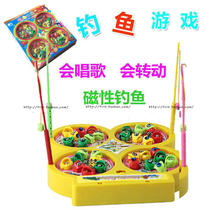 Childrens magnetic fishing toys baby parent-child interactive early education puzzle children Electric Music puzzle 3-6 years old