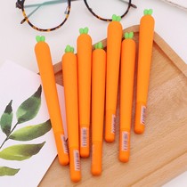 Yizheng Korean version of creative cute gel pen super cute especially good-looking girl heart silicone carrot Korean stationery