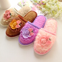 Winter home womens slippers warm cotton slippers plush indoor cotton slippers ladies slippers