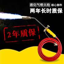 Liquefied gas torch head burning pig hair Household high temperature welding torch blowtorch flamethrower Gas liquefied gas small welding grab