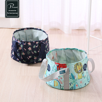 Carlo home print folding basin portable wash basin car outdoor basin bucket