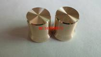 Power amplifier knob Volume knob Potentiometer knob Aluminum alloy knob 15X15 light golden sand with label