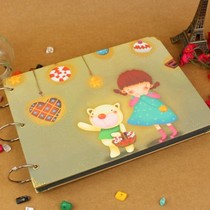 (Childrens dream world) cute DIY paste photo album growth commemorative handmade photo album send 102 corner stickers