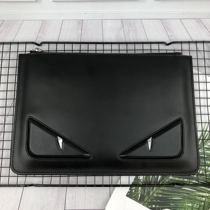 Mens Handbag Genuine Leather 2021 New Black Eyed Metal Small Monster Hand Grab Bag Individuality Youth Large Capacity Envelope Wave