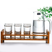Bamboo creative bullet Cup goblet Cup Cup holder set small glass white wine cup