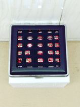 30 Glass of soft silicone inner pad gem display box jewelry convenient collection box of bare brick box skylight box glass button