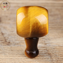 Card Jane Natural Tiger Eye Three-way Buddha Head Semi-finished DIY Accessories Buddha Bead Pagoda Jewelry Accessories Wenplay Accessories