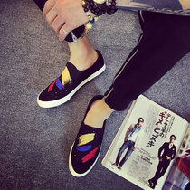 Day-series mens shoes spring mens bouquet shoes One foot pedal sloth shoes 100 Lap Breathable Casual Graffiti Sails Mens Wave