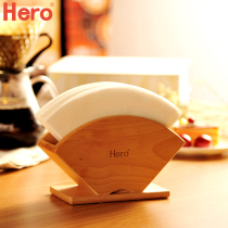 hero hand-brewed coffee accessories Filter paper holder Filter paper special Beech bracket V60 fan-shaped filter paper universal