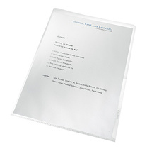 City transparent monolithic transparent A4 frosted file sleeve recycle single page folder 4001