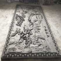 Antique Chinese brick carving shadow wall relief blue brick carving wall decoration clay brick landscape painting Jiangnan spring color