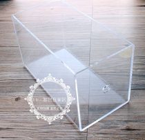 Transparent 5-sided uncovered color acrylic desktop jewelry cosmetics finishing CD collection sundries box customization