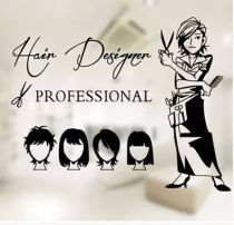 Personality Hairdressers Hairdressers Beauty Salon Beauty Hair Salon Hair Salon Window Glass Decorative Wall Stickers Background Wall Stickers