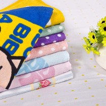 Foreign trade pure cotton cartoon cut suede towel for childrens handkerchief with micro-flawless special price