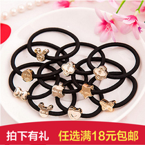 South Korean head rope butterfly knot minimalist elastic hair ring hair rope rubber band leather cover haircut hair accessories horsetail head flower wholesale