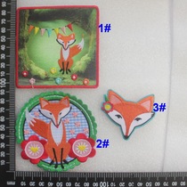 Heart embroidery YD01 cartoon Forest Flower orange fox Fox Fox Fox head embroidery adhesive cloth ironing patch