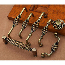 Eurostyle Greens Bronze Fine Yellow Bird Cage Handle Retro Cupboard Wardrobe Wood Door Hardware Furniture Small Single Hole Handle