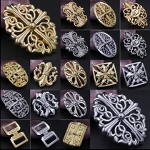 New leather belt Head Men cross flower smooth buckle alloy mens belt buckle head pants belt head 3 8cm accessories