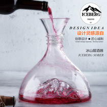 Personality handmade iceberg transparent glass European fast Decanter wine home thickened wine divider pot
