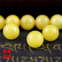 BALTIC Sea 9MM NATURAL AMBER BEESWAX OLD HONEY YELLOW BEESWAX ROUND BEADS SPACER BEADS (SINGLE PRICE)
