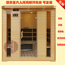 Sweat steam room in multi-person beauty salon far infrared Tomarin electric stone sweat steam room Six-person sauna physiotherapy room