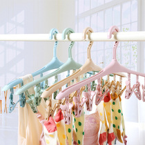 Windproof multifunctional underwear socks clip household plastic hanger hanging dormitory College student artifact hanger
