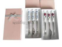 Bone china tableware set ceramic coffee spoon stainless steel spoon Fork set Korean creative IKEA