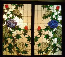 Customized porch partition screen wall lamp aisle ceiling solid wood moving doors and windows church colored art glass