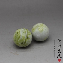 Natural Jade Lantian Jade handball middle-aged fitness ball health ball a pair of 5CM hand-to-hand pieces